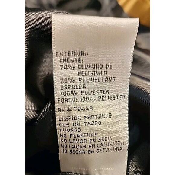 Vintage 90s Y2K Learsi Vegan Leather Gold Jacket Full Zip Medium PRISTINE!!! - Picture 5 of 5